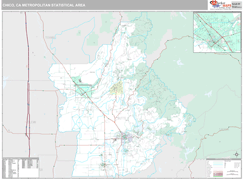 Chico Metro Area Digital Map Premium Style