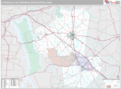 Clarksville Metro Area Digital Map Premium Style