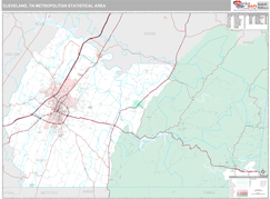 Cleveland Metro Area Digital Map Premium Style