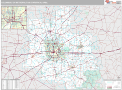 Columbus Metro Area Digital Map Premium Style