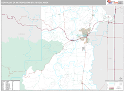 Corvallis Metro Area Digital Map Premium Style