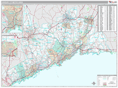 Danbury Metro Area Digital Map Premium Style