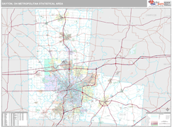 Dayton Metro Area Digital Map Premium Style