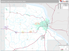 Dubuque Metro Area Digital Map Premium Style