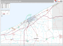 Erie Metro Area Digital Map Premium Style