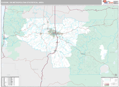 Eugene Metro Area Digital Map Premium Style