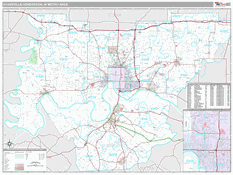 Evansville Metro Area Digital Map Premium Style