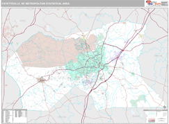 Fayetteville Metro Area Digital Map Premium Style