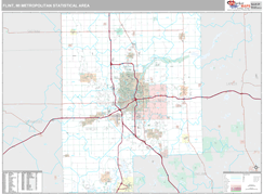 Flint Metro Area Digital Map Premium Style