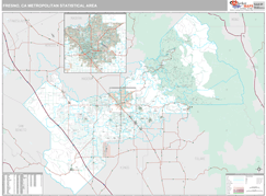 Fresno Metro Area Digital Map Premium Style