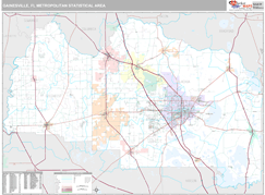 Gainesville Metro Area Digital Map Premium Style