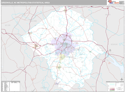 Greenville Metro Area Digital Map Premium Style