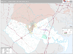 Hinesville Metro Area Digital Map Premium Style