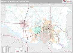 Huntsville Metro Area Digital Map Premium Style