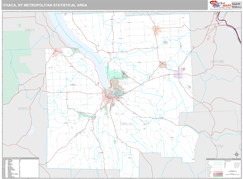 Ithaca Metro Area Digital Map Premium Style