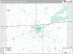 Jackson Metro Area Digital Map Premium Style