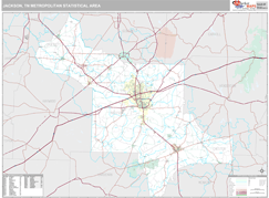 Jackson Metro Area Digital Map Premium Style