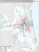 Jacksonville Metro Area Digital Map Premium Style