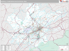 Knoxville Metro Area Digital Map Premium Style