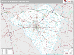 Lancaster Metro Area Digital Map Premium Style