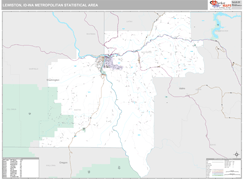 Lewiston Metro Area Digital Map Premium Style