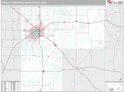 Lubbock Metro Area Digital Map Premium Style