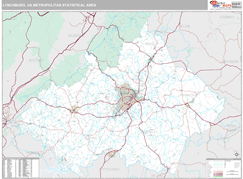 Lynchburg Metro Area Digital Map Premium Style