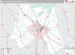 Macon Metro Area Digital Map Premium Style