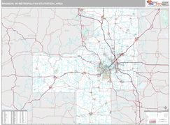 Madison Metro Area Digital Map Premium Style