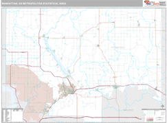 Manhattan Metro Area Digital Map Premium Style