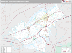 Morristown Metro Area Digital Map Premium Style