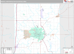 Muncie Metro Area Digital Map Premium Style