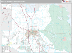 Ocala Metro Area Digital Map Premium Style
