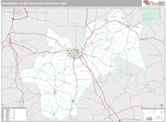 Owensboro Metro Area Digital Map Premium Style