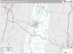 Pittsfield Metro Area Digital Map Premium Style