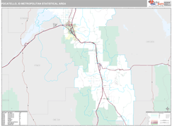 Pocatello Metro Area Digital Map Premium Style