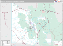 Prescott Metro Area Digital Map Premium Style