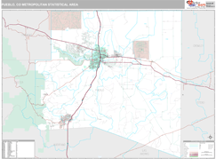 Pueblo Metro Area Digital Map Premium Style