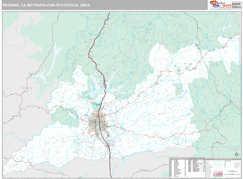 Redding Metro Area Digital Map Premium Style