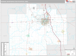 Saginaw Metro Area Digital Map Premium Style