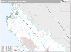 Salinas Metro Area Digital Map Premium Style