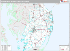 Salisbury Metro Area Digital Map Premium Style