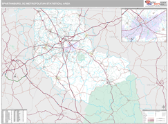 Spartanburg Metro Area Digital Map Premium Style