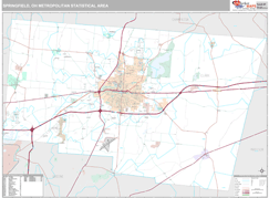Springfield Metro Area Digital Map Premium Style