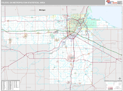 Toledo Metro Area Digital Map Premium Style
