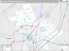 Trenton Metro Area Digital Map Premium Style