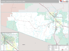 Tucson Metro Area Digital Map Premium Style
