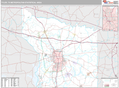 Tyler Metro Area Digital Map Premium Style