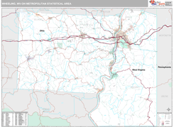 Wheeling Metro Area Digital Map Premium Style