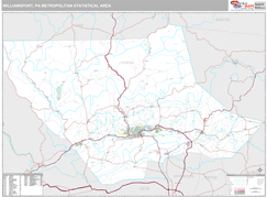 Williamsport Metro Area Digital Map Premium Style